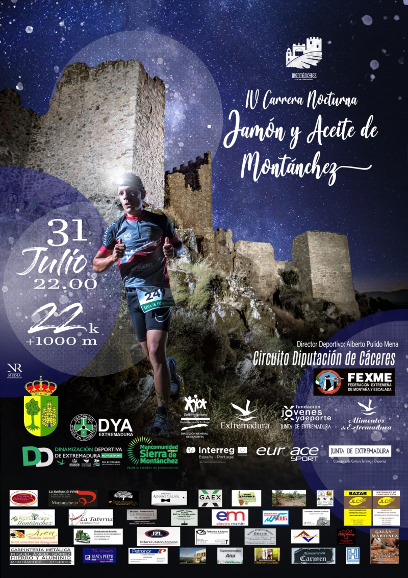 IV CARRERA NOCTURNA JAMÓN Y ACEITE MONTÁNCHEZ - Inscríbete